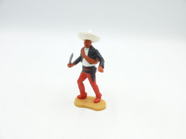 Timpo Toys Mexikaner stehend mit Messer, schwarz/weiß - schöne Kombi