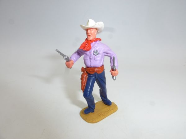 Timpo Toys Sheriff 2. Version stehend mit 2 Pistolen