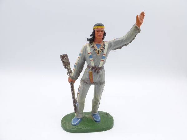 Winnetou with silver rifle (11 cm size) - replica, great painting