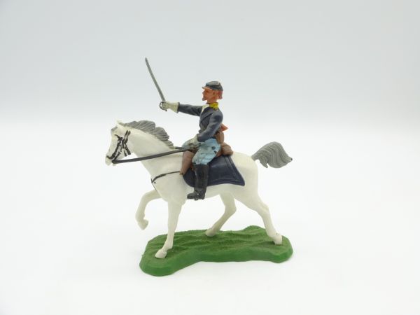 Britains Swoppets Union Army soldier riding attacking with sabre - used