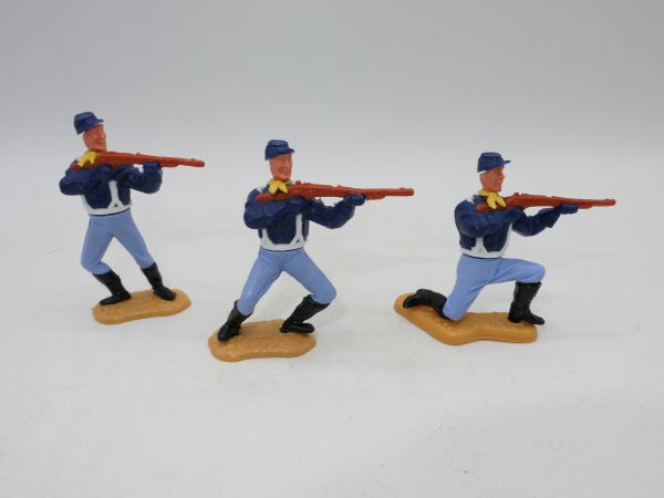 Timpo Toys 3 Northerners 2nd version standing / kneeling shooting
