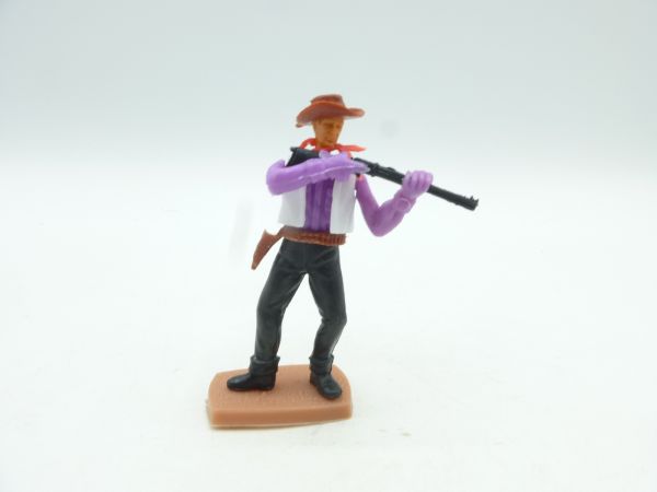 Plasty Cowboy stehend schießend - seltenes loses Gewehr