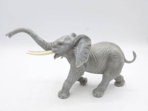 Elastolin Weichplastik Elefant, Rüssel oben (Höhe 9 cm)