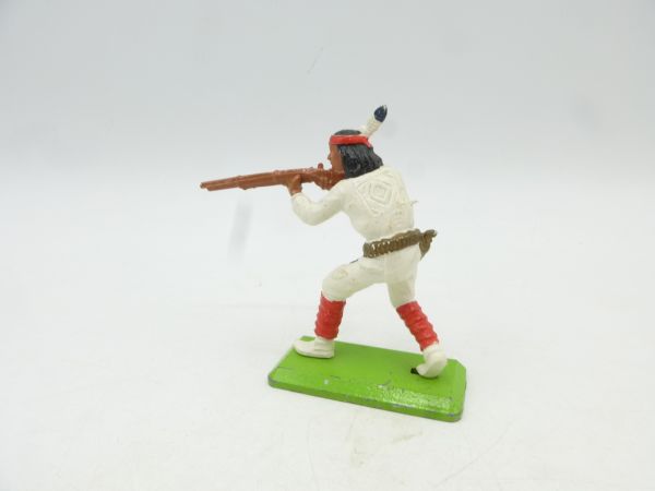 Britains Deetail Apache standing, shooting rifle, white/red