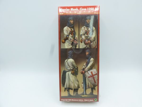 Andrea Miniatures 90 mm, Warrior Monk ca. 1250 AD - orig. packaging, shrink wrapped