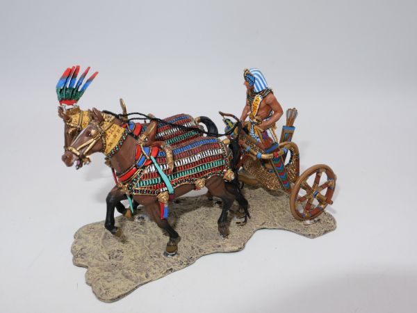 King & Country Pharaoh with chariot, No. AE03 - small parts bent