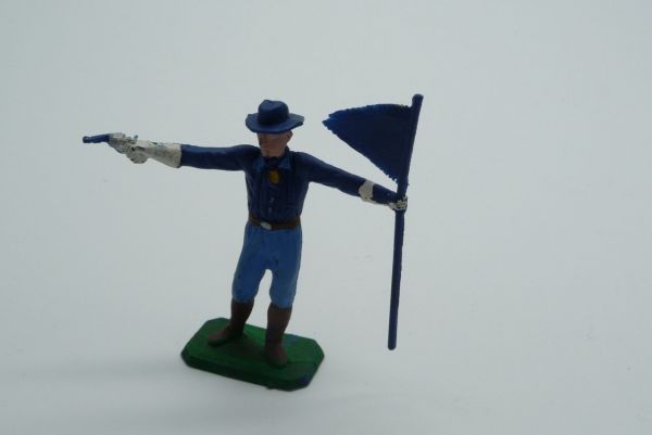 Dulcop Union Army soldier with pistol and flag