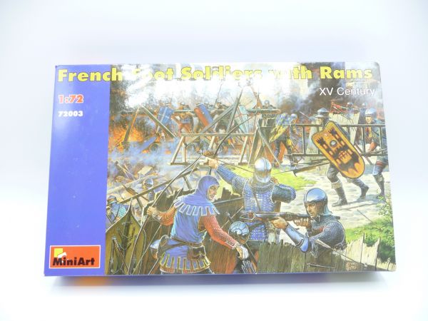 XV Century: French Foot Soldiers with Rams, No. 72003 - orig. packaging, parts on cast