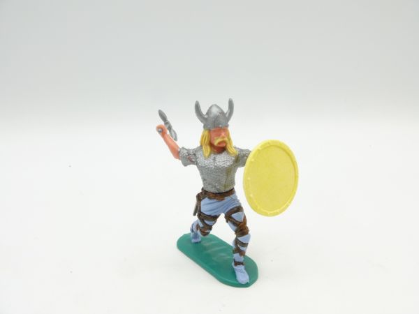 Timpo Toys Viking going forward, lunging with battle axe - rare shield
