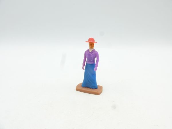 Plasty Bürgerin / Dame mit pinkfarbenem Hut