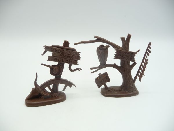 Britains Deetail 2 signposts for Wild West scenes / dioramas