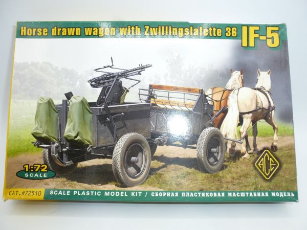 ACE 1:72 Horse drawn wagon with Zwillingslafette 36 IF-5 - OVP