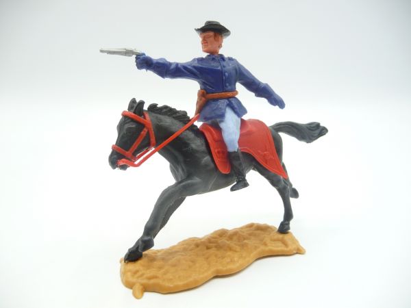 Timpo Toys Union Army Soldier 3rd version riding, officer firing pistol