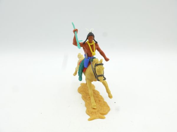 Timpo Toys Indianer 3. Version reitend, Speer werfend