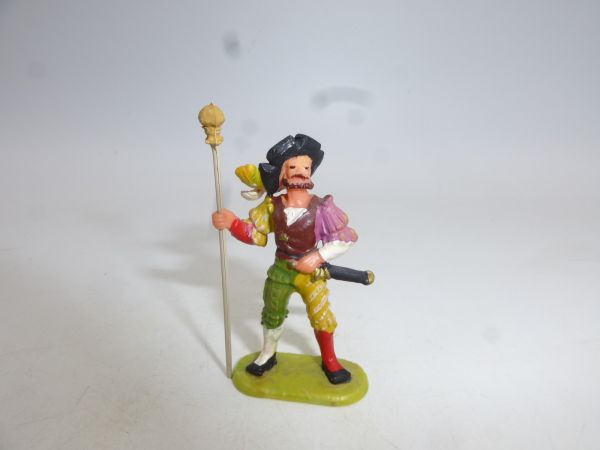 Elastolin 4 cm Artillery officer with scovel, No. 9041 - early painting