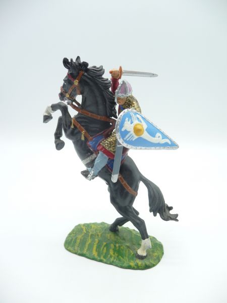 Preiser 7 cm Norman with sword on horseback, No. 8854 - brand new in orig. packaging