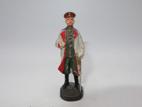 Elastolin composition General Field Marshal of Hindenburg standing with coat