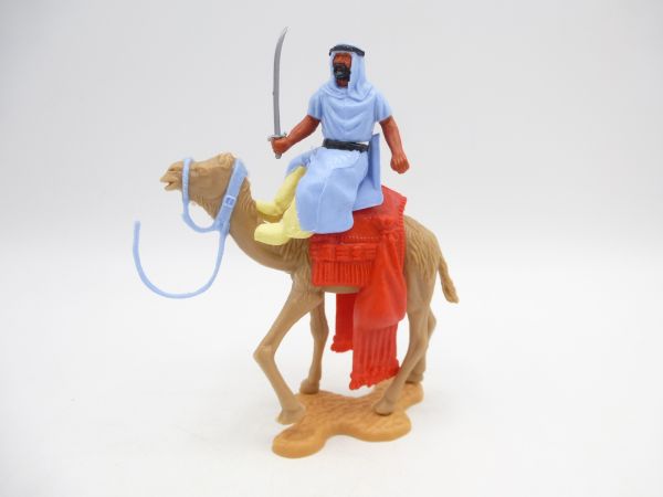 Timpo Toys Camel rider light blue, inner pants light yellow, holding sabre