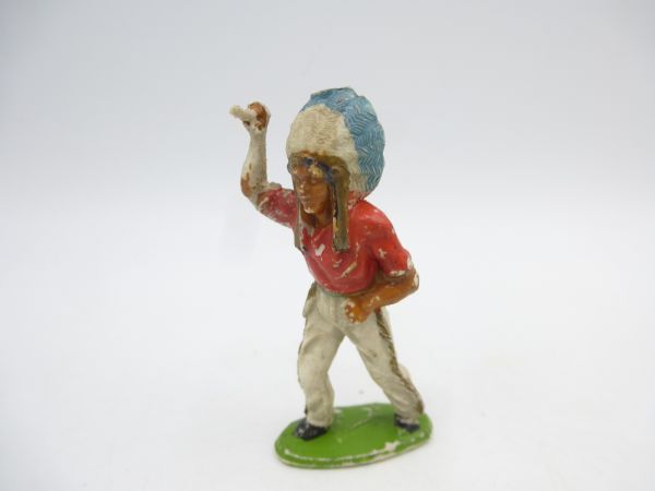 Timpo Toys Indianer vorgehend mit Messer - seltene Figur