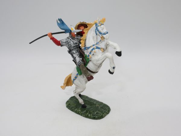 Norman rider on rising horse - great 4 cm modification, great painting
