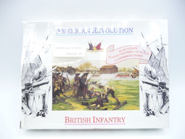 Accurate 1:72 American Revolution: British Infantry, Nr. 7200 - OVP, Figuren am Guss