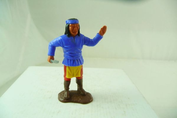 Timpo Toys Apache standing, medium-blue with rare lower part (red/yellow)