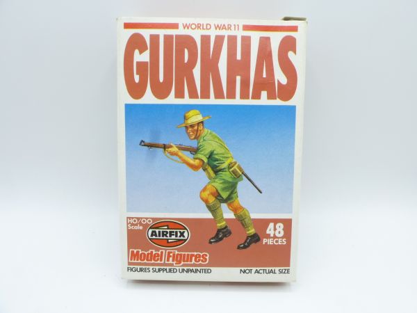 Airfix 1:72 WW II Gurkhas, No. 01754-3 - orig. packaging, figures loose, complete