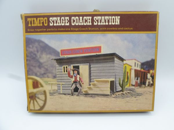Timpo Toys Stage Coach Station, Ref. No. 265 - OVP, komplett