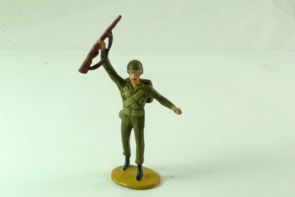 Merten American Soldier, holding up rifle - top condition
