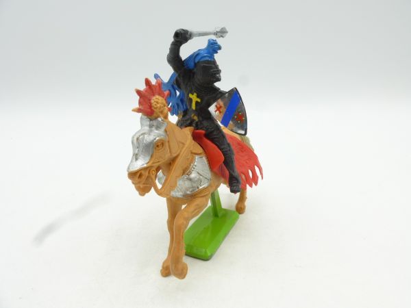 Britains Deetail Black knight riding with mace