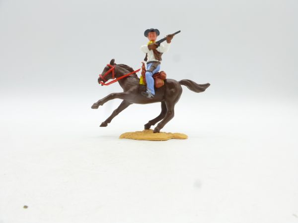 Timpo Toys Cowboy 4th version riding, shooting rifle
