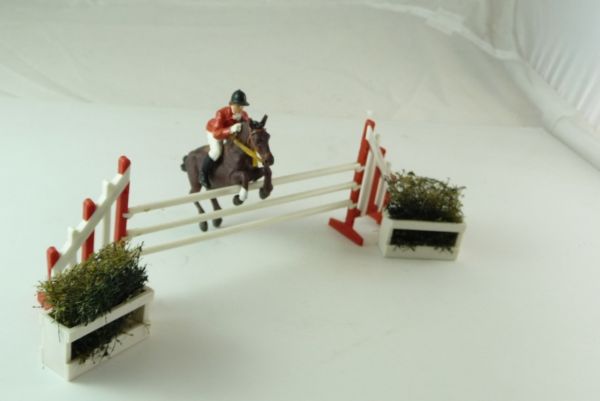 Britains Swoppets Jump jockey with ox-fence