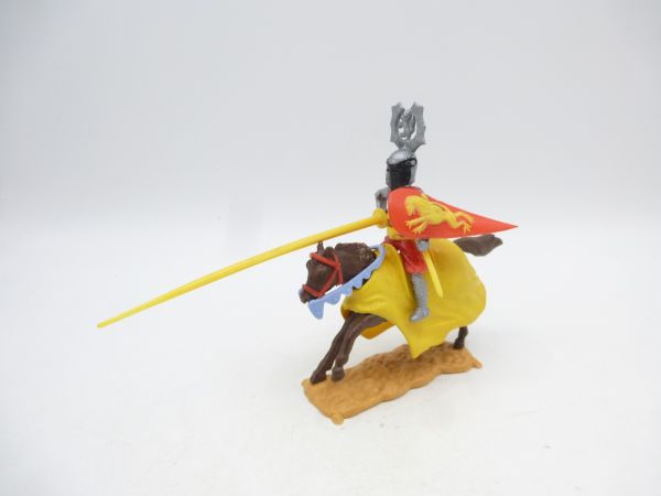 Timpo Toys Visor knight / Tournament knight riding, red/yellow, yellow lance
