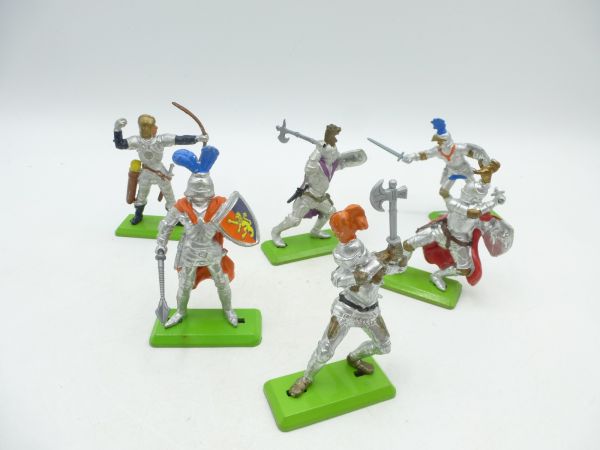 Britains Deetail 6 knights on foot, 2nd version