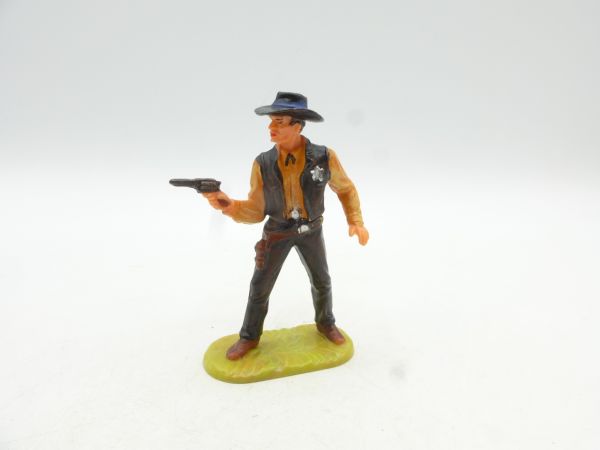 Elastolin 7 cm Sheriff with pistol (shirt orange), No. 6985