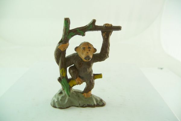 Timpo Toys Chimpanzee hanging on branch - great painting, early figure