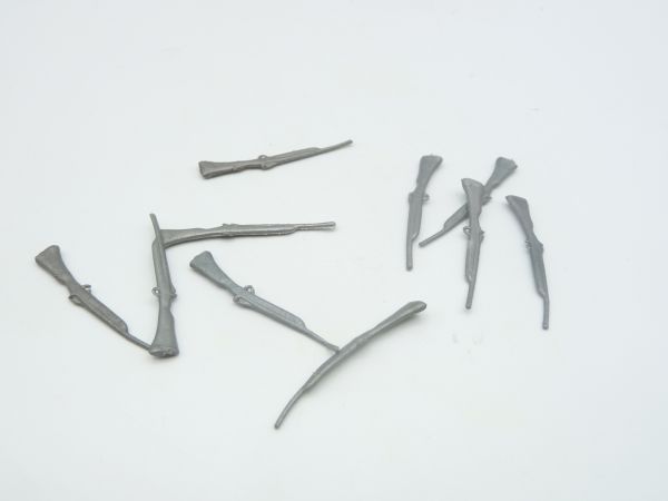10 silver rifles - also suitable for Timpo Toys figures