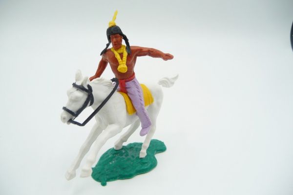 Timpo Toys Indianer 2. Version reitend mit Messer