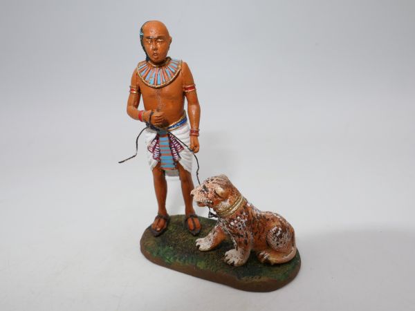 Egyptian with leopard on a leash (60 mm size)