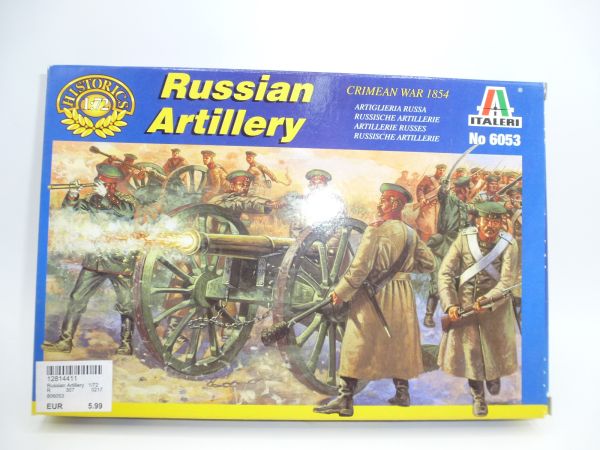 Italeri 1:72 Russian Artillery, Crimean War 1854, Nr. 6053 - OVP, am Guss