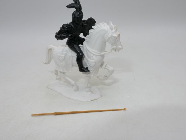 Elastolin 4 cm (blank) Knight on horseback, lance lowered, No. 8966