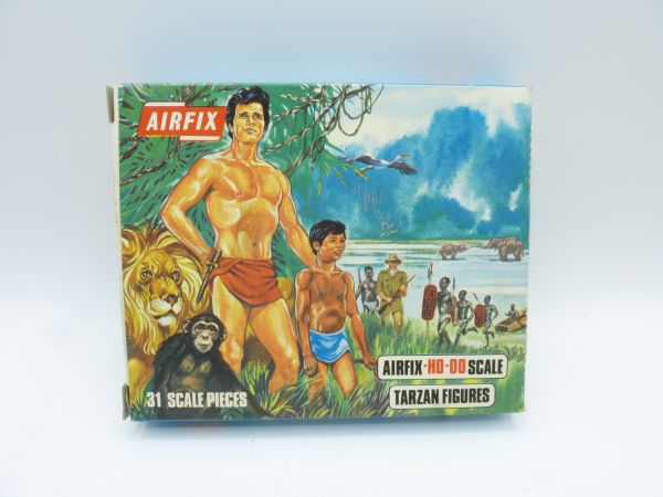 Airfix 1:72 Blue Box "Tarzan Figures", No. S 33 - orig. packaging, figures on cast