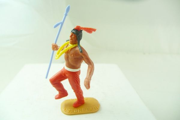 Timpo Toys Indianer 2. Version laufend mit Speer - Umbau