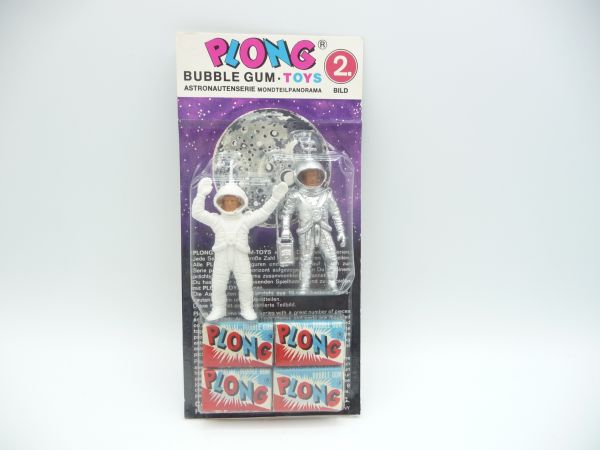 PLONG Bubble Gum Toys, 2 Astronauten (weiß + silber) - OPV