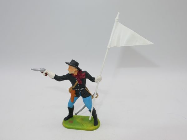 Preiser 7 cm US cavalryman with pennant, No. 7024 - great collector's painting