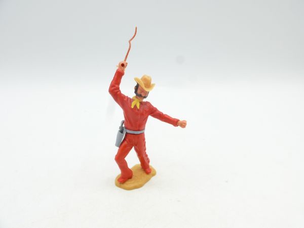 Timpo Toys Cowboy 3rd version advancing with whip - great combination