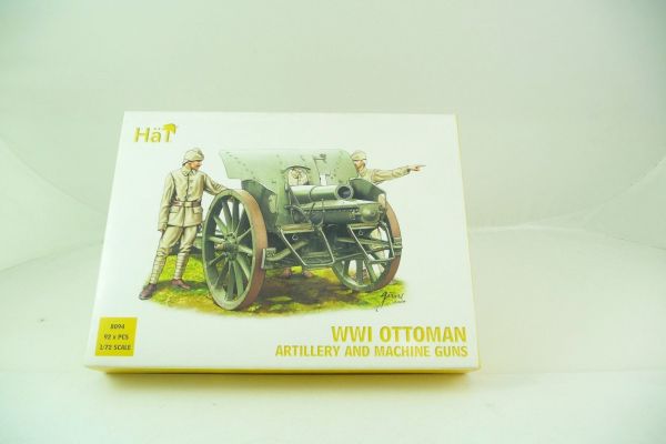HäT 1:72 WW I Ottoman Artillery and Machine Guns, No. 8089 - orig. packaging, on cast