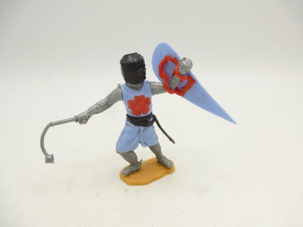 Timpo Toys Medieval knight light blue standing with morning star