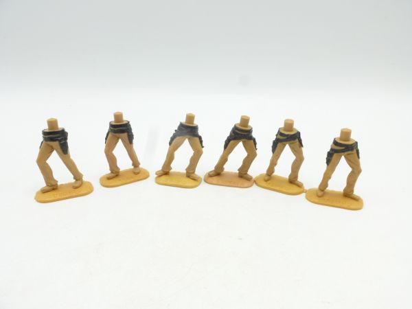 Timpo Toys 6 Mexican lower parts, beige with black gun belts