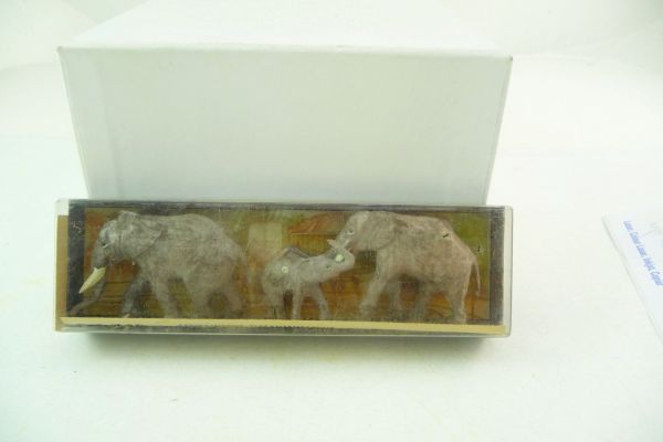 Merten H0 African Elephant family, No. 748 - orig. packaging, top condition